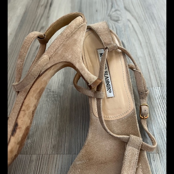 Manolo Blahnik Suede Sandals - Picture 3 of 9